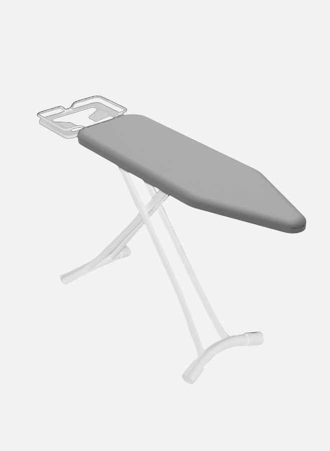 Ironing Board Heat Resistant Cover Ironing Board Non-Slip Folding Adjustable Height (31 * 86 * 110CM) Gray，White