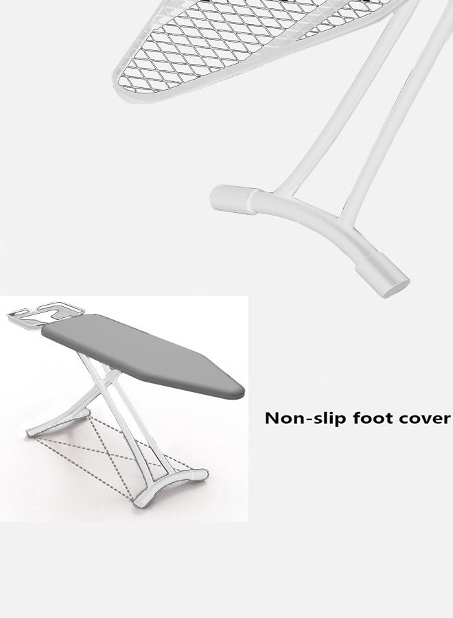 Ironing Board Heat Resistant Cover Ironing Board Non-Slip Folding Adjustable Height (31 * 86 * 110CM) Gray，White