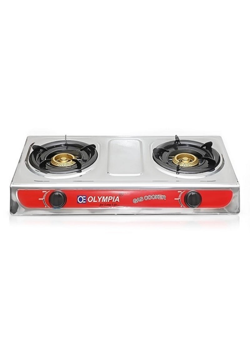 Stainless Steel Gas Stove With Dual Gas Burner