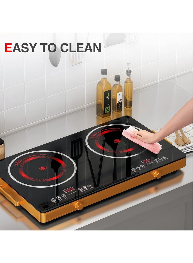 Dual Head Electric Ceramic Stove 3500W Intelligent Timed Heating Aluminium Iron Ceremic Cookware Dual Stove