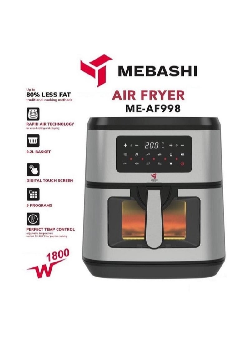 Mebashi Air Fryer 9.2L 1800W