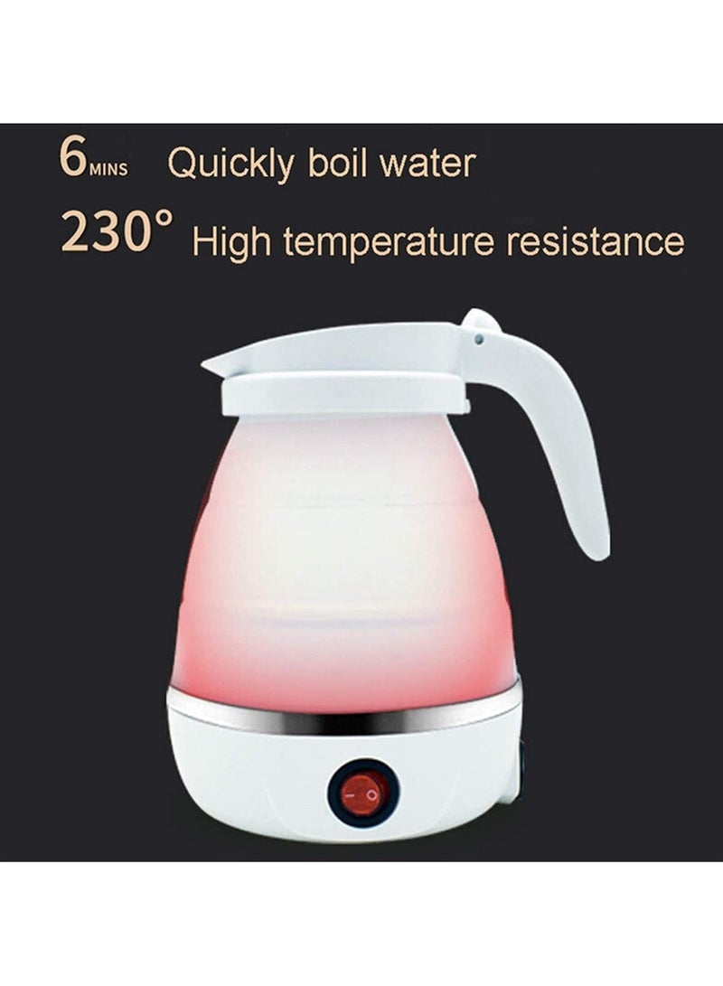 Electric Kettle Mini Foldable Electric Kettle 800W Silicone Multifunction Travel Kettle Household Portable Kettle High Temperature Resistant