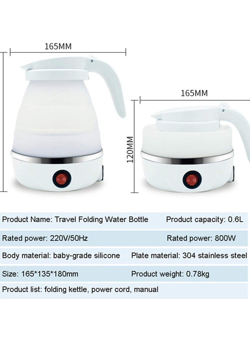 Electric Kettle Mini Foldable Electric Kettle 800W Silicone Multifunction Travel Kettle Household Portable Kettle High Temperature Resistant