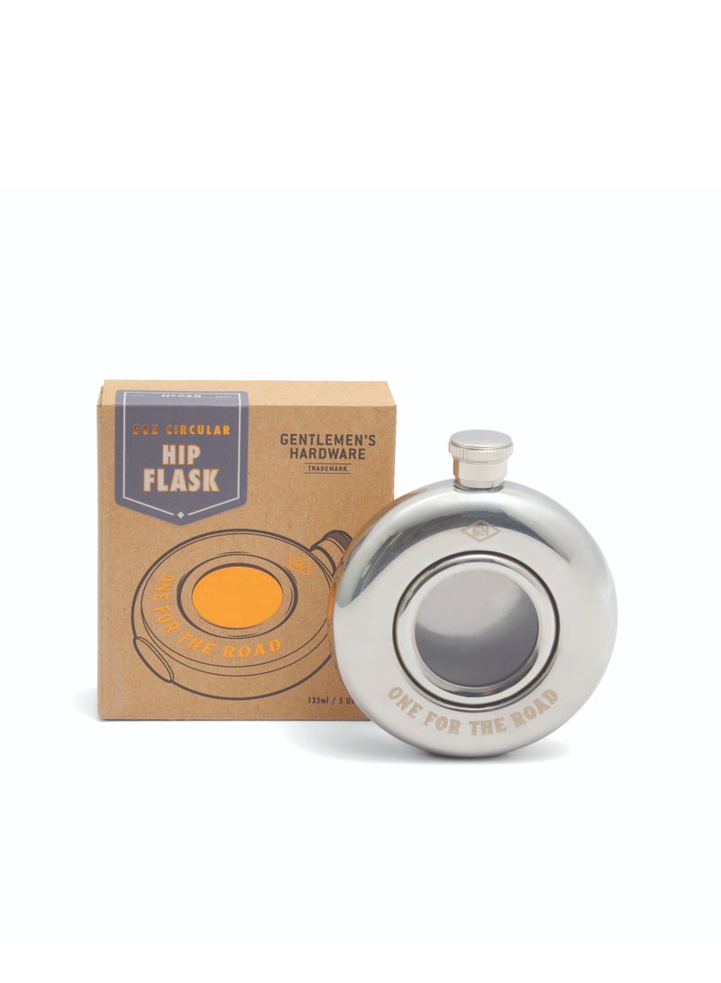 Round Hip Flask - One For The Road 5 fl.oz/135ml