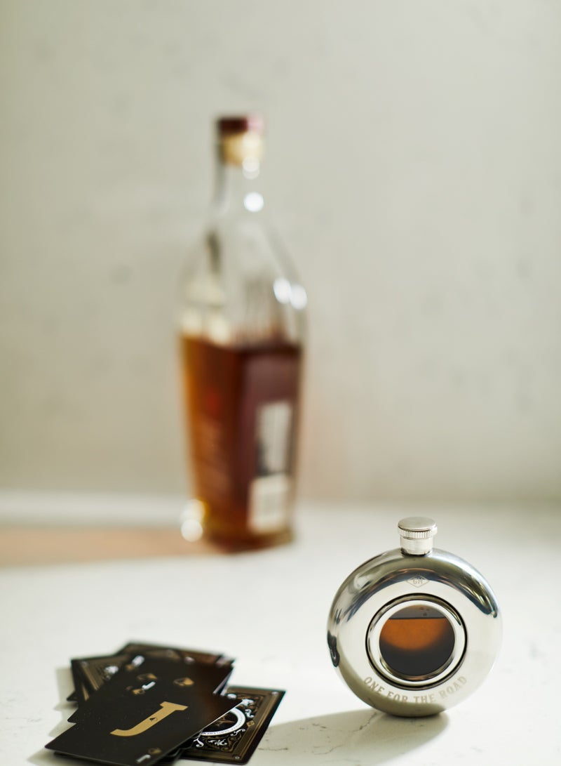 Round Hip Flask - One For The Road 5 fl.oz/135ml