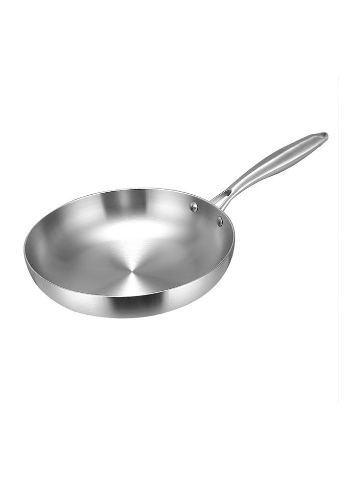 HOMEWAY 28CM Stainless Steel Tri-Ply Fry Pan – Durable, Non-Stick Cookware for Healthy Cooking