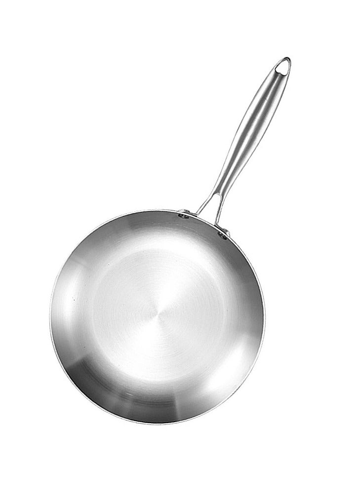 HOMEWAY 28CM Stainless Steel Tri-Ply Fry Pan – Durable, Non-Stick Cookware for Healthy Cooking