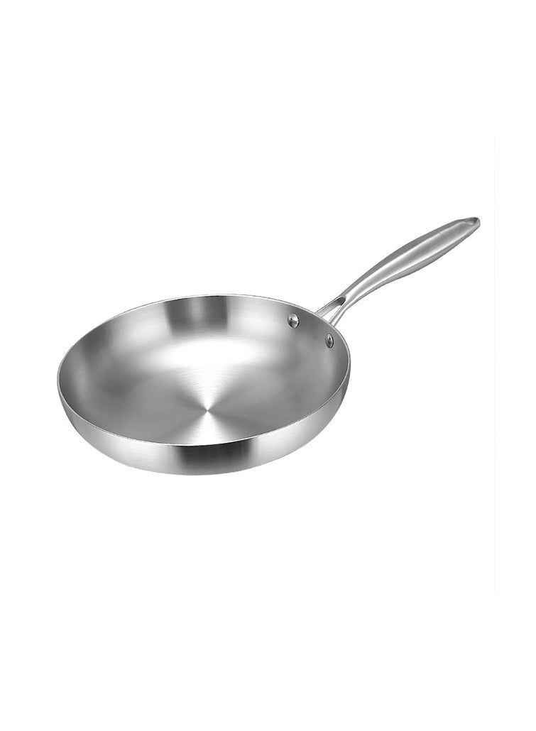 HOMEWAY 28CM Stainless Steel Tri-Ply Fry Pan – Durable, Non-Stick Cookware for Healthy Cooking