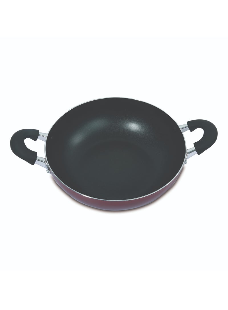 30cm Nonstick Wok Pan with Lid – Scratch Resistant & Versatile Use