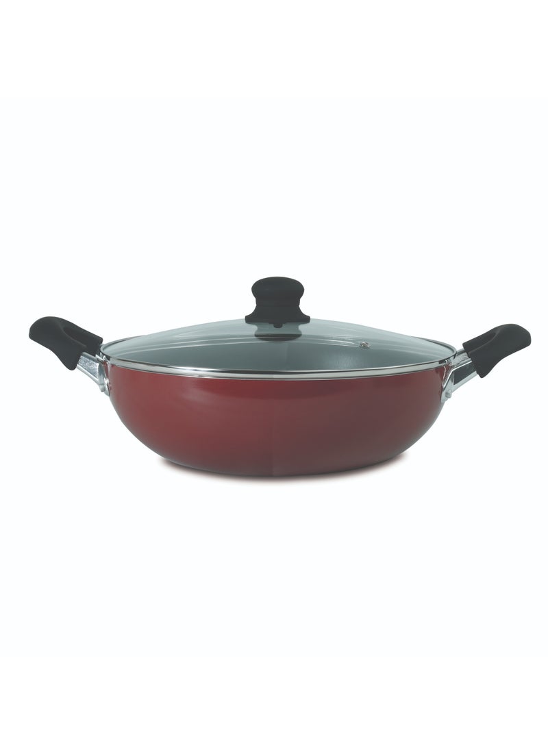 Premium 28cm Nonstick Wok Pan with Lid – Perfect for Healthy Cooking