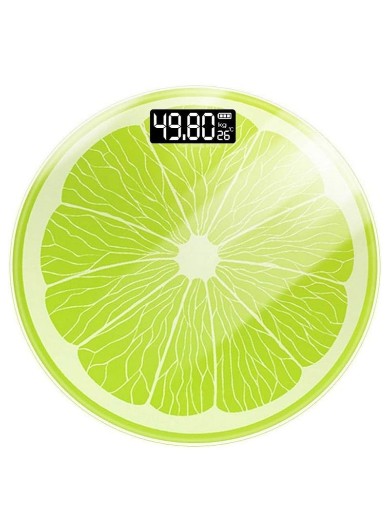 Digital Body Weight Bathroom Scale Green Lemon