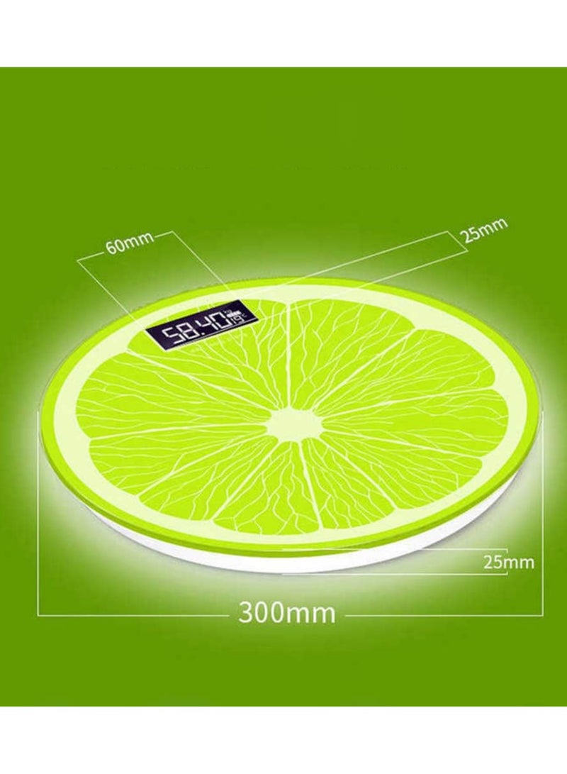 Digital Body Weight Bathroom Scale Green Lemon