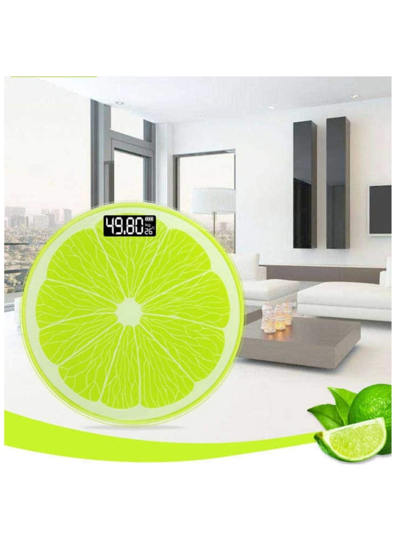 Digital Body Weight Bathroom Scale Green Lemon