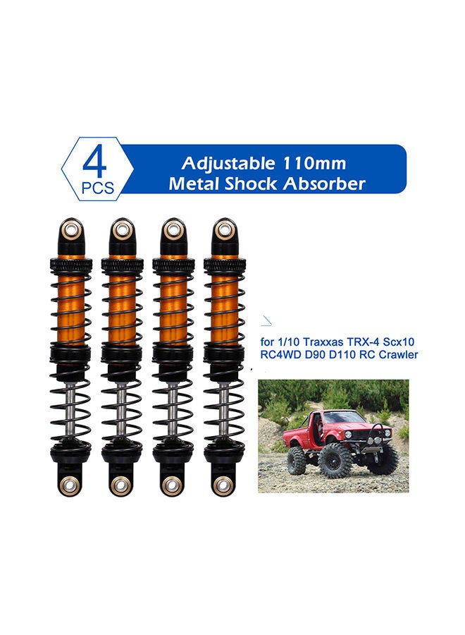 4-Piece Adjustable Shock Absorber Damper Rc Car Set