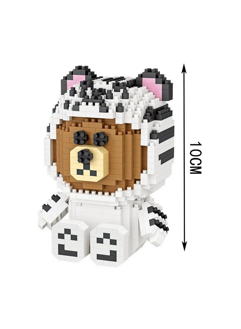 760pcs White Bear Model Set Building Blocks Leisure Decompression Assembly Toys Children Adult Home Decorations