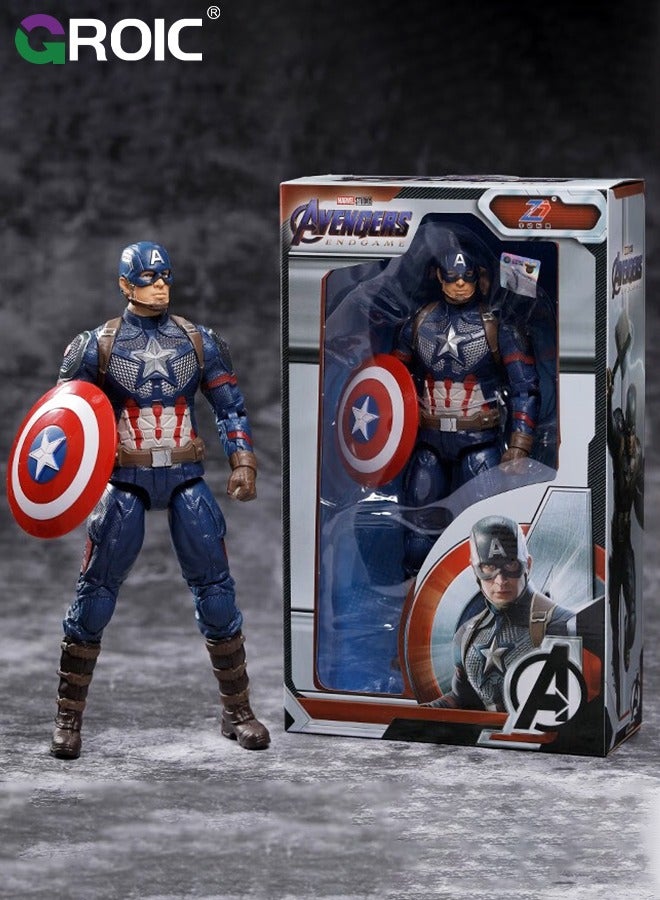 Marvel Epic Hero Captain America, Marvel Avengers Titan Hero Series Captain America from Marvel, 7-Inch Action Figure with Movable Joint, Collectible Figures Toys, Inspired by The Marvel Universe