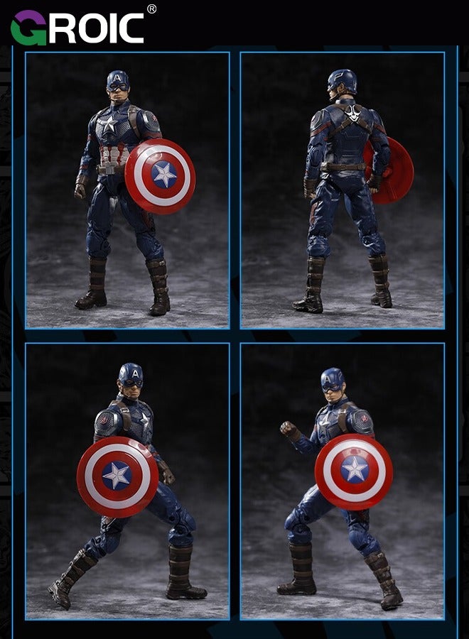 Marvel Epic Hero Captain America, Marvel Avengers Titan Hero Series Captain America from Marvel, 7-Inch Action Figure with Movable Joint, Collectible Figures Toys, Inspired by The Marvel Universe