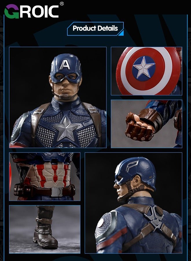 Marvel Epic Hero Captain America, Marvel Avengers Titan Hero Series Captain America from Marvel, 7-Inch Action Figure with Movable Joint, Collectible Figures Toys, Inspired by The Marvel Universe