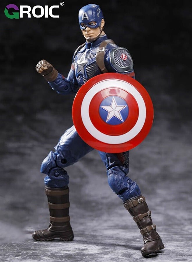 Marvel Epic Hero Captain America, Marvel Avengers Titan Hero Series Captain America from Marvel, 7-Inch Action Figure with Movable Joint, Collectible Figures Toys, Inspired by The Marvel Universe