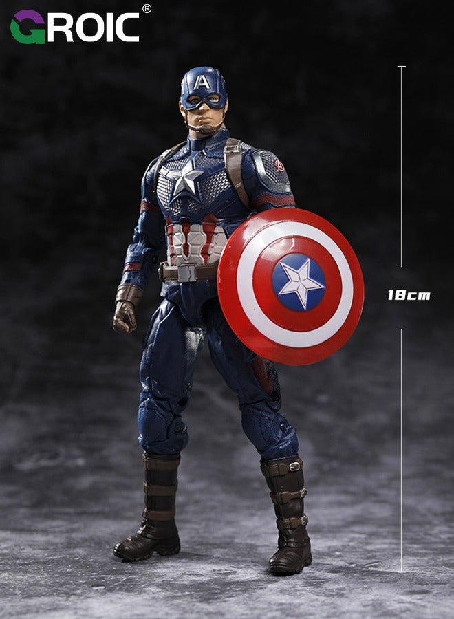 Marvel Epic Hero Captain America, Marvel Avengers Titan Hero Series Captain America from Marvel, 7-Inch Action Figure with Movable Joint, Collectible Figures Toys, Inspired by The Marvel Universe