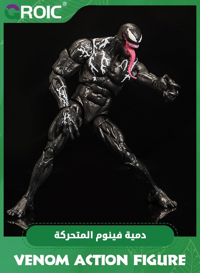 Marvel Epic Hero Venom, 7.9-Inch Action Figure with 9 Pcs Replaceable Accessory, Collectible Figures Toys, Spider-Man Maximum Venom Titan Hero Venom Action Figure, Inspired by The Marvel Universe