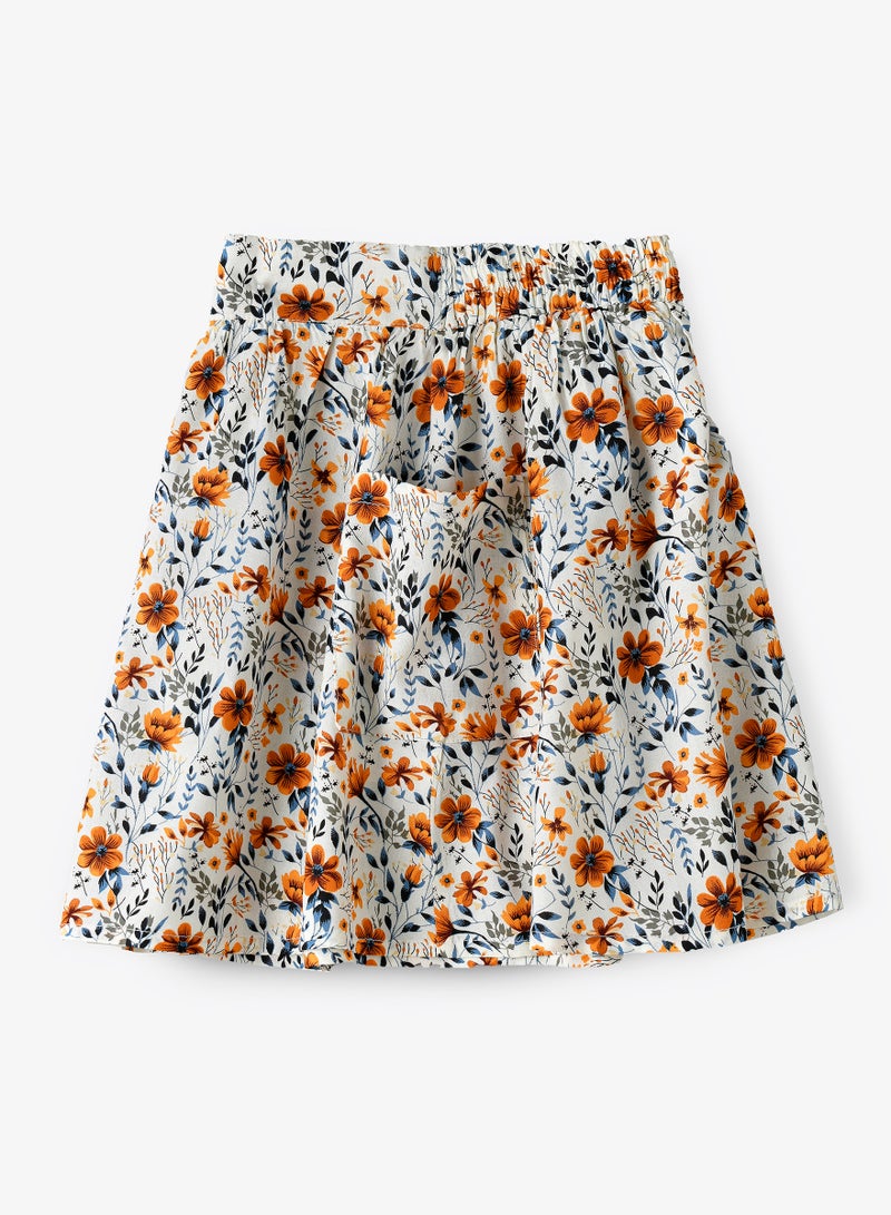 Twirling Fun & Summer Vibes: Girls' Flowy Woven Skirt | Breezy Style & Endless Versatility