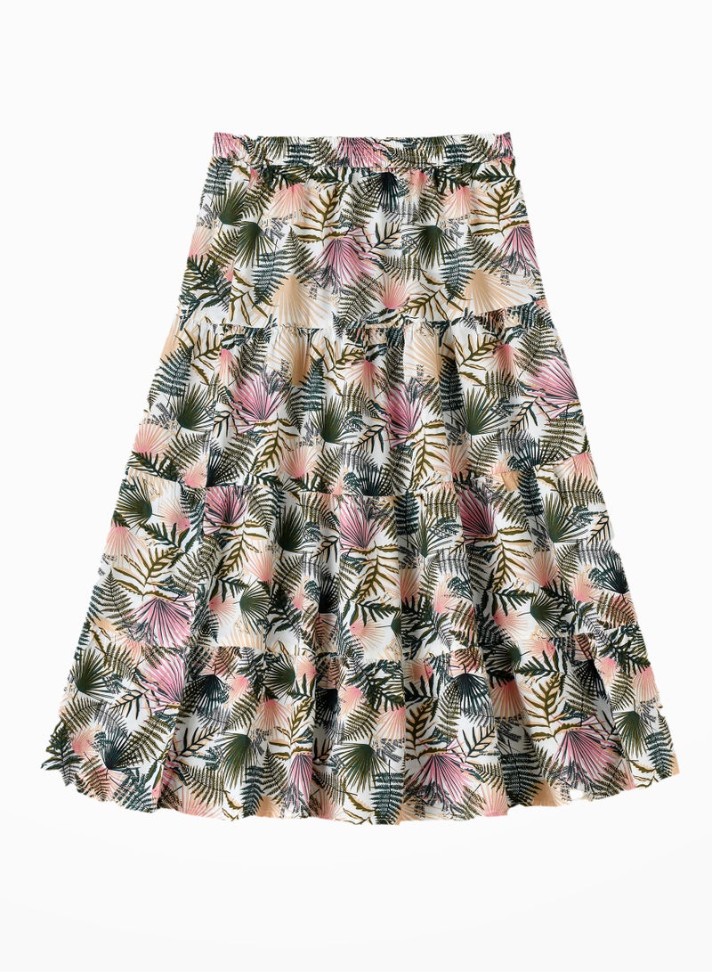 Twirling Fun & Summer Vibes: Girls' Flowy Woven Skirt | Breezy Style & Endless Versatility