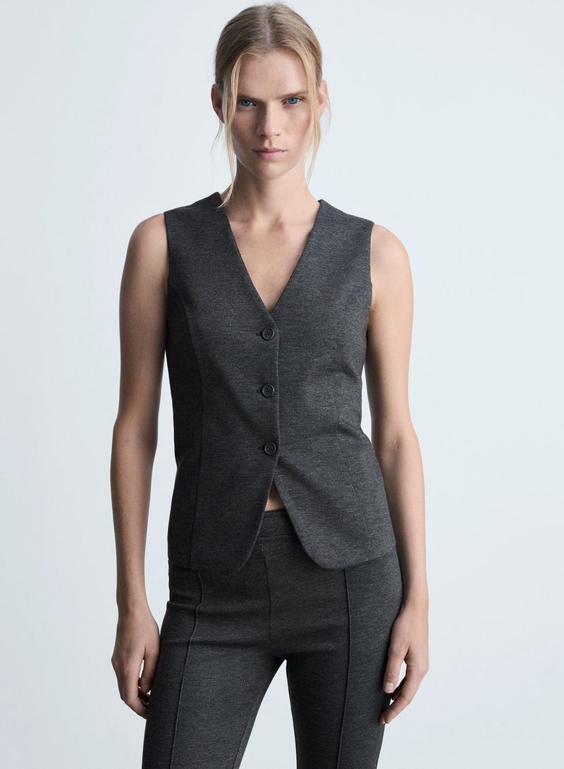 Fitted Gilet With Buttons