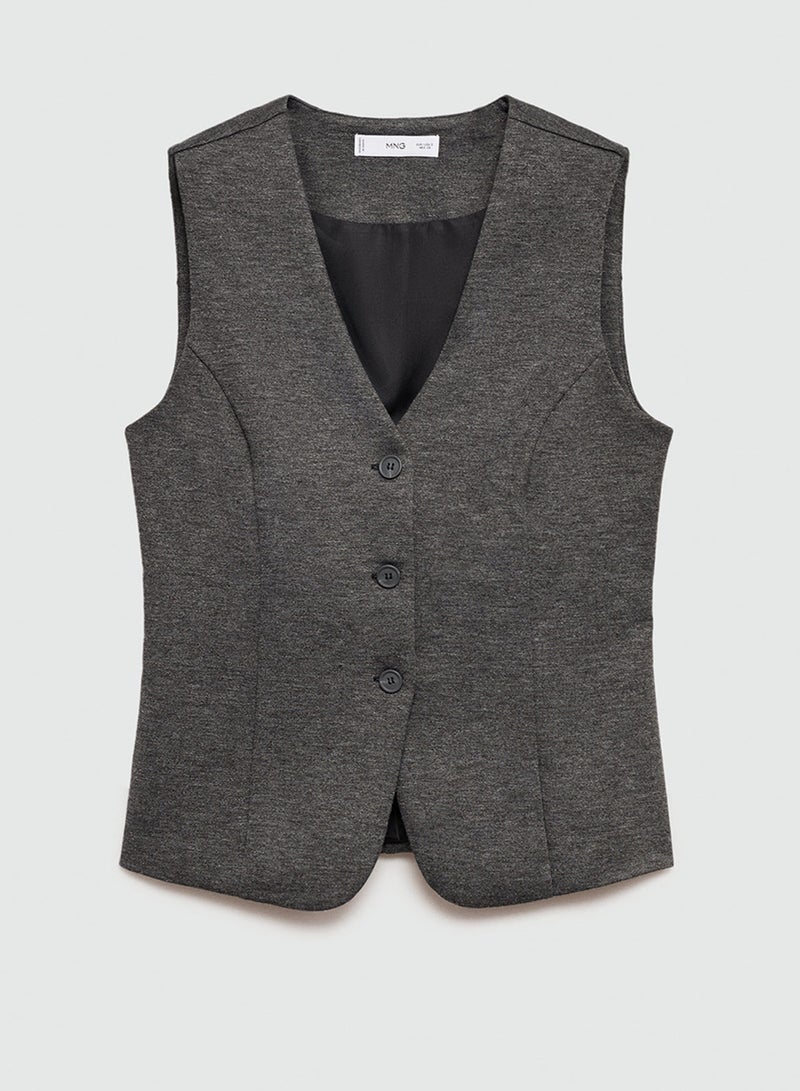 Fitted Gilet With Buttons