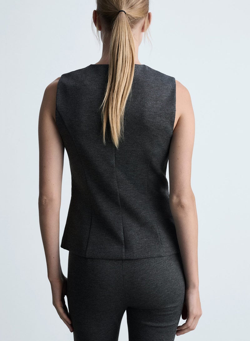 Fitted Gilet With Buttons