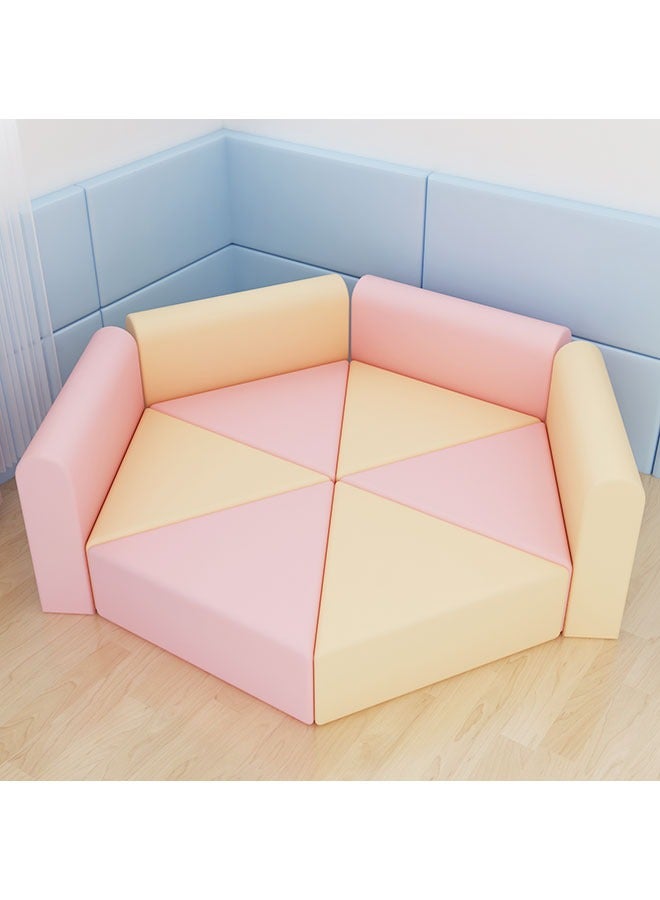 Children Soft Safety Play Area Furniture Set Durable Hexagonal Sofa