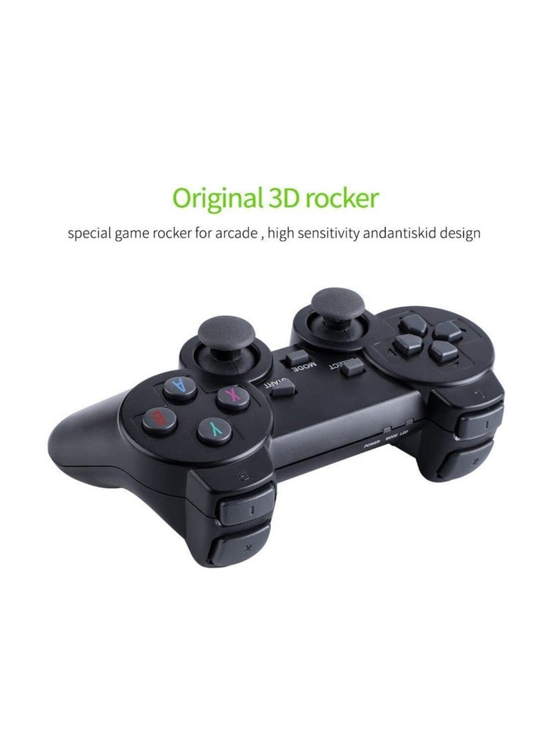 Classic M8 Game Stick 4K Game Console with Two 2.4G Wireless Gamepads Dual Players HDMI Output Built in 3500 Classic Games Compatible with Android TV/PC/Laptop