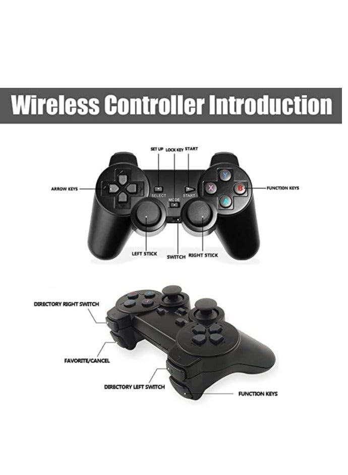 Video Game Console 2.4G Double Wireless Controller Game Stick 4K Games Console Including 64GB Retrogames For PS1/GBA Boy Gift