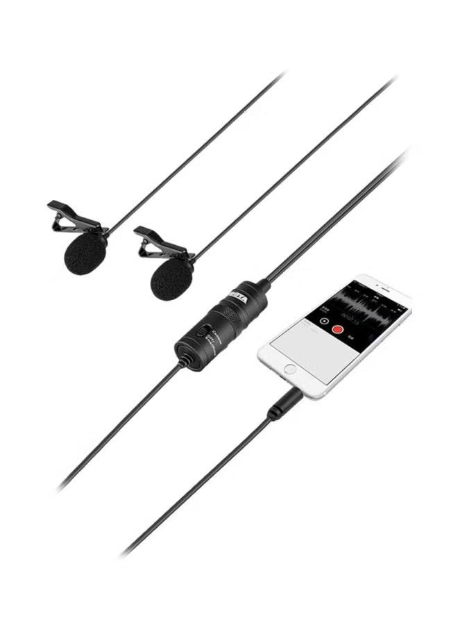 BY-M1DM Dual Lavalier microphone BY-M1DM Black