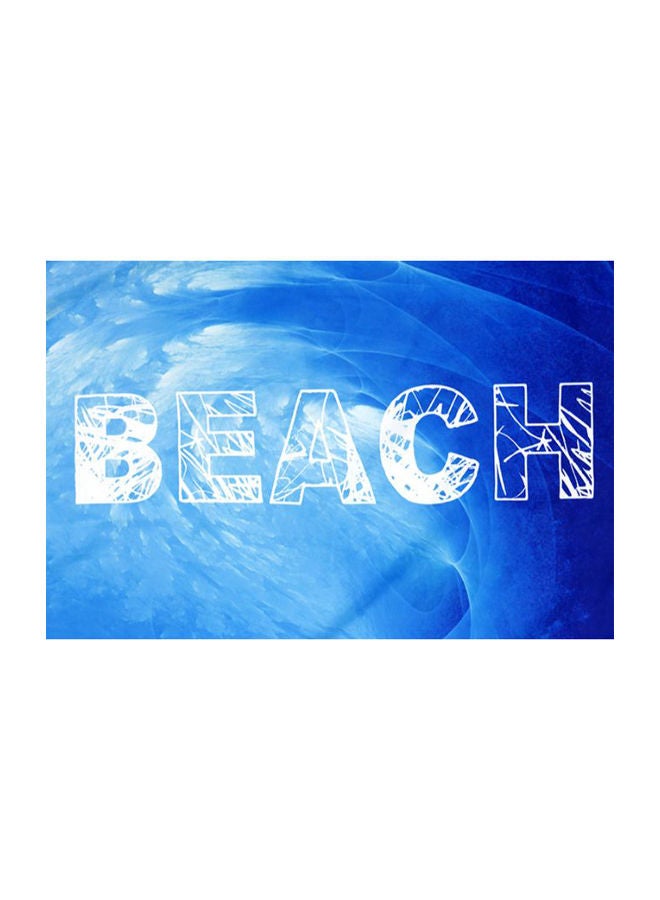 Microfiber Ripple Beach Towel Blue 80 x 160centimeter