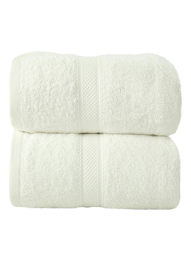 2-Piece Jumbo Bath Sheet White 90x180cm