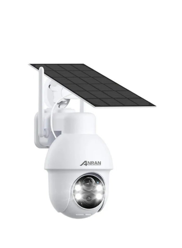 2K Wireless Solar Outdoor Wi-Fi Camera with 355° Pan & 79° Tilt  View 5MP Color Night Vision AI Human Detection Two way Talk Compatible with Alexa