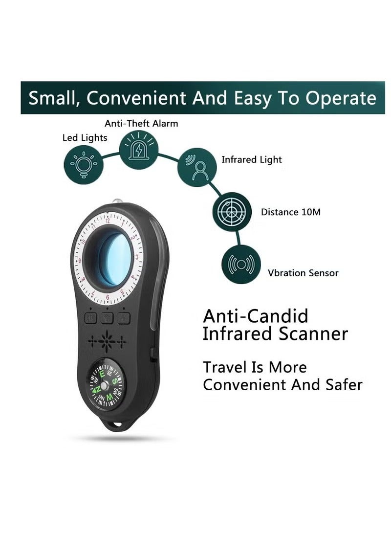 Hidden Camera Detectors, Delicate Small Acceosories, Anti Spy Wireless Signal Scanner, Infrared Camera Sweeper, Listening Device Detector, Indoor use for Hotel/Home/Office/Travel