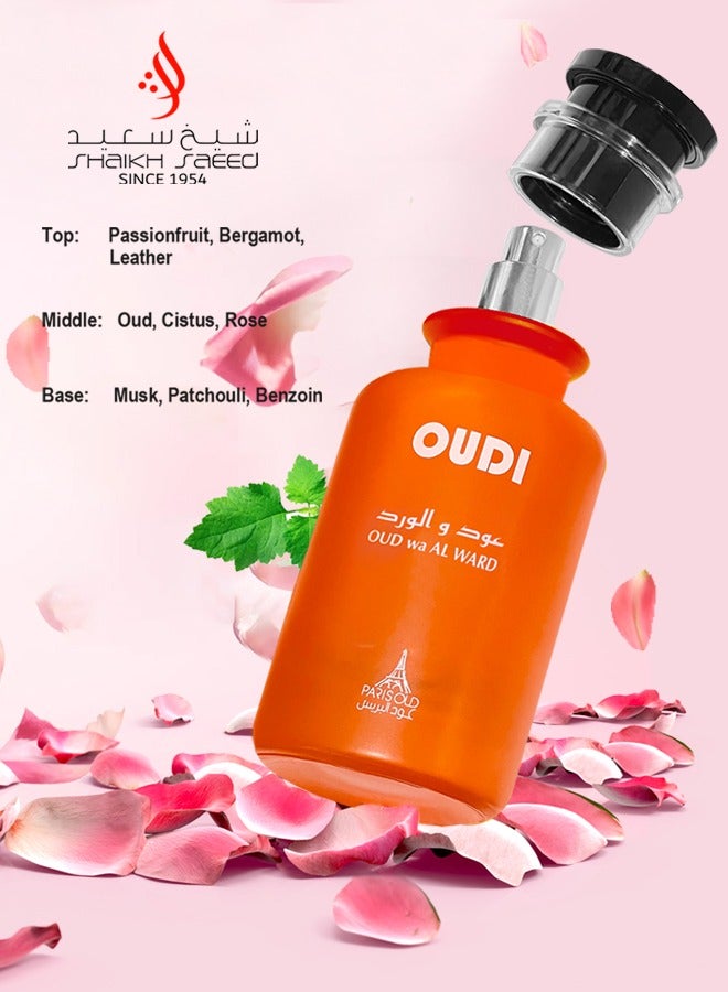 OUD wa AL WARD Perfumes for Men and Women Unisex Eau De Parfum 100ml