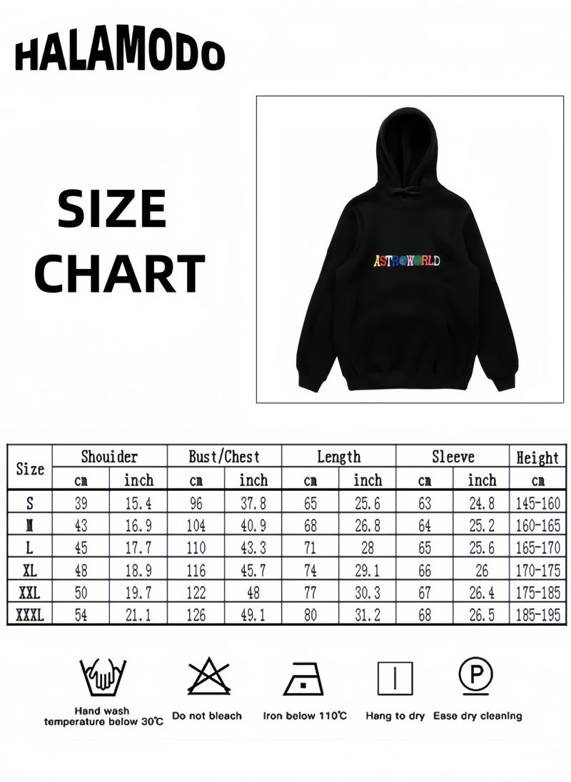 Unisex Hoodies Long-Sleeved Printed Tops Casual Sweatshirts Soft Sportswear Fashion Youth Pullovers with Drawstrings and Large Pockets for Daily Wear