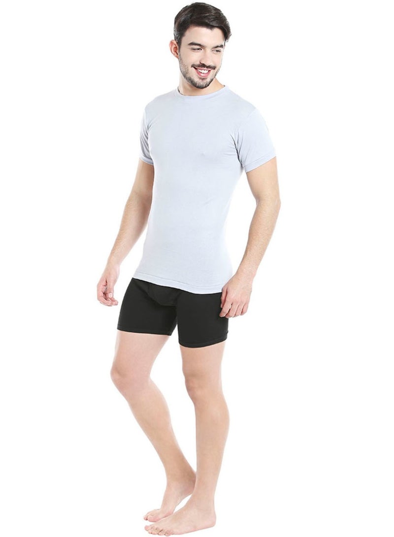 MEN'S O-NECK COTTON UNDERSHIRT (PACK OF 3) - GREY