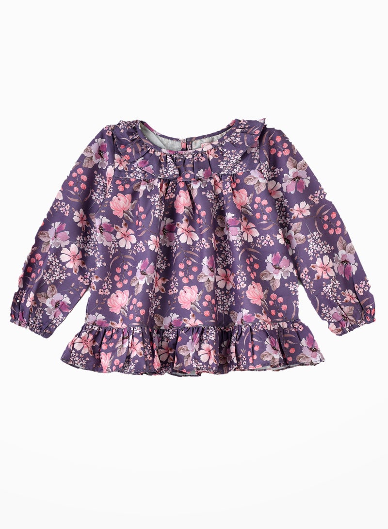 Breathable Elegance: Girls' Viscose Woven Blouse