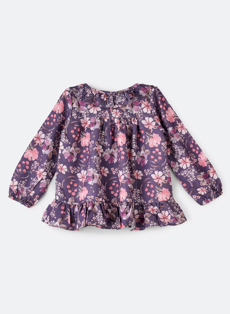 Breathable Elegance: Girls' Viscose Woven Blouse