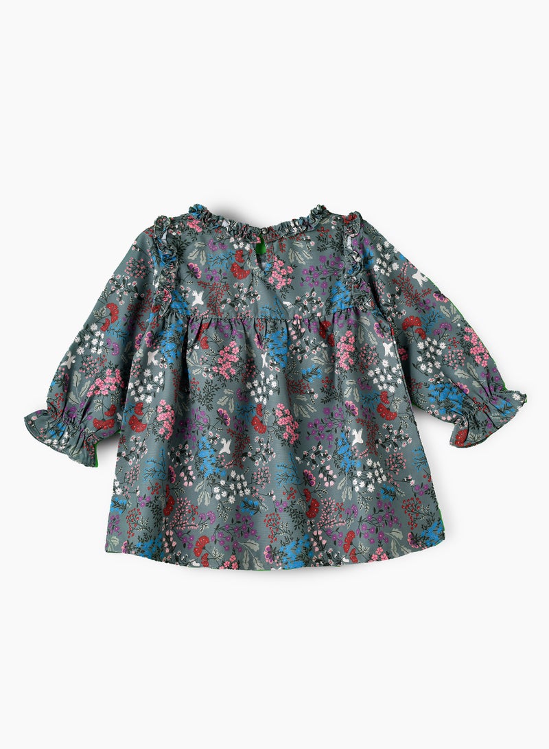 Breathable Elegance: Girls' Viscose Woven Blouse