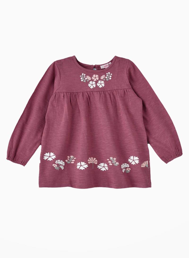 Cozy Comfort with a Touch of Magic: Girls' Long-Sleeve T-Shirt