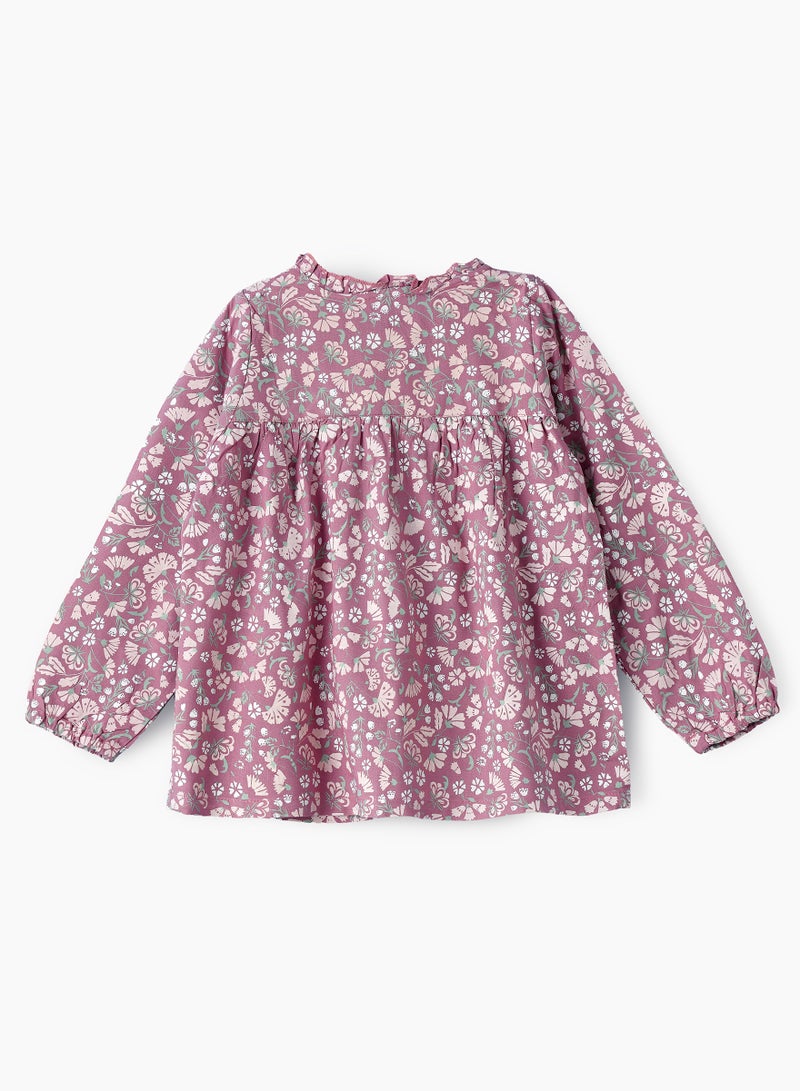 Breathable Elegance: Girls' Viscose Woven Blouse