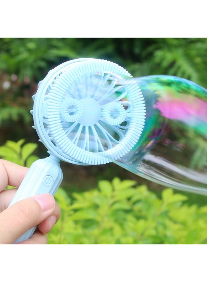 Handheld Cooling Fan Bubble Blower Toy 9.2*17*6cm