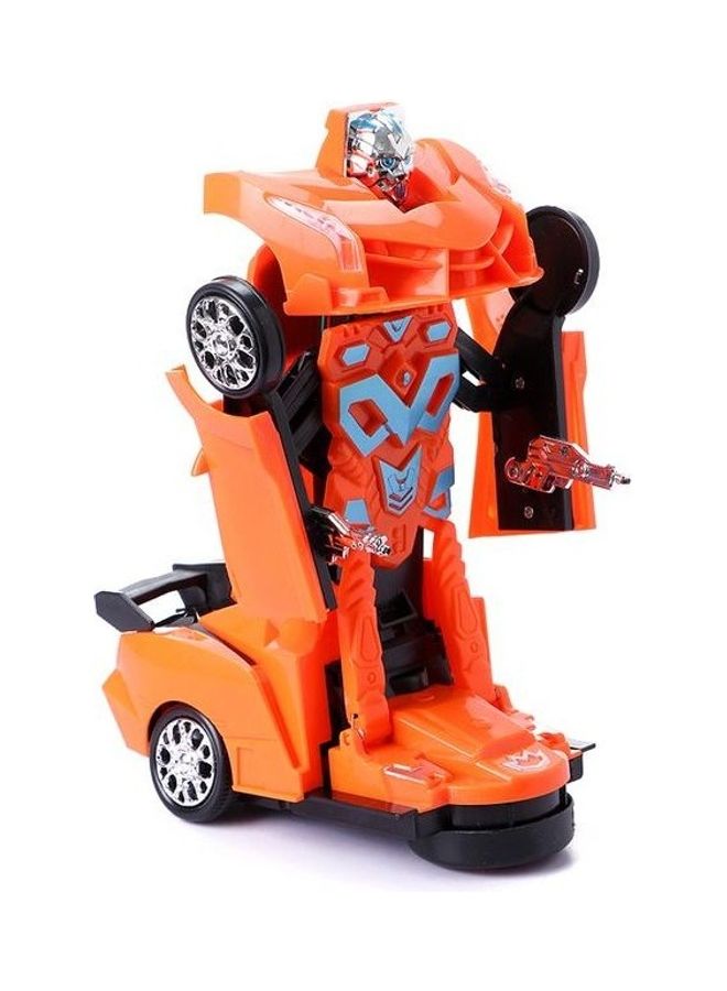 2 In 1 Transformer Robot Car Police - Orange