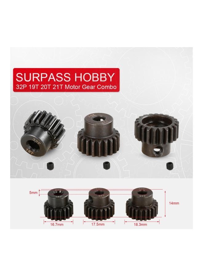 3-Piece Pinion Motor Gear For RC Buggy Car Monster Truck 1RM9098