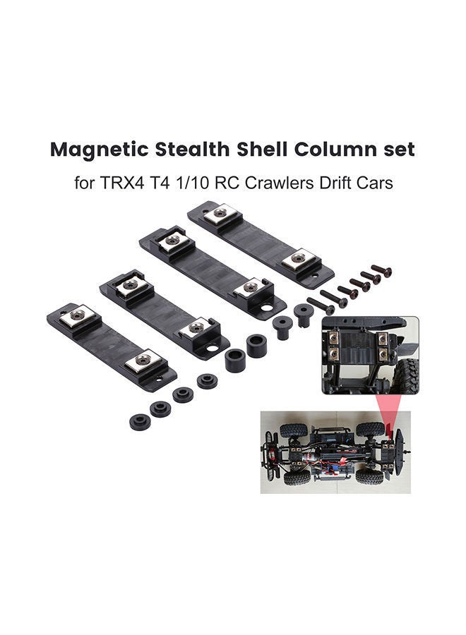 4-Piece Magnetic Stealth Car Shell Column Body Post Mount Set